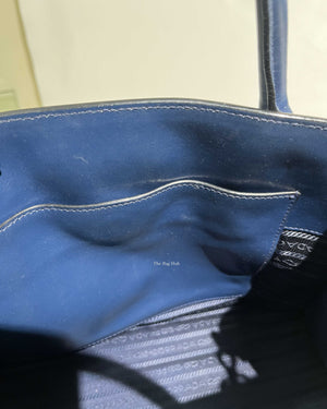 Prada Blue Saffiano Leather Monochrome Bag
