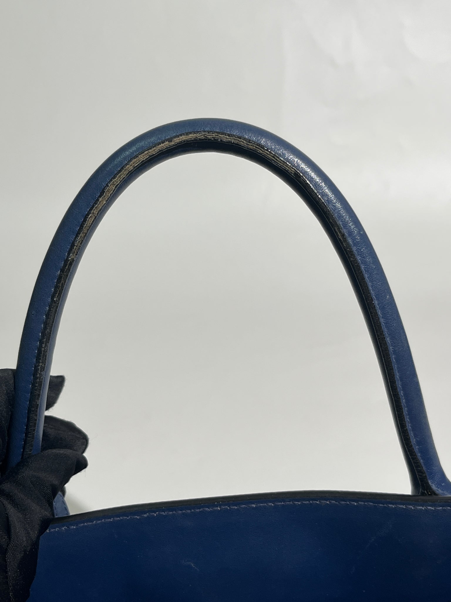 Prada Blue Saffiano Leather Monochrome Bag