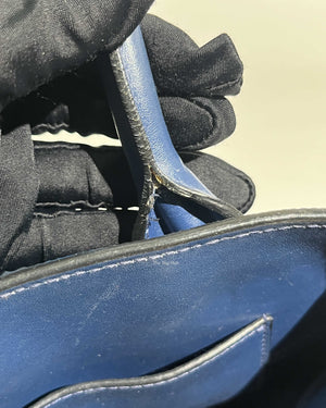 Prada Blue Saffiano Leather Monochrome Bag