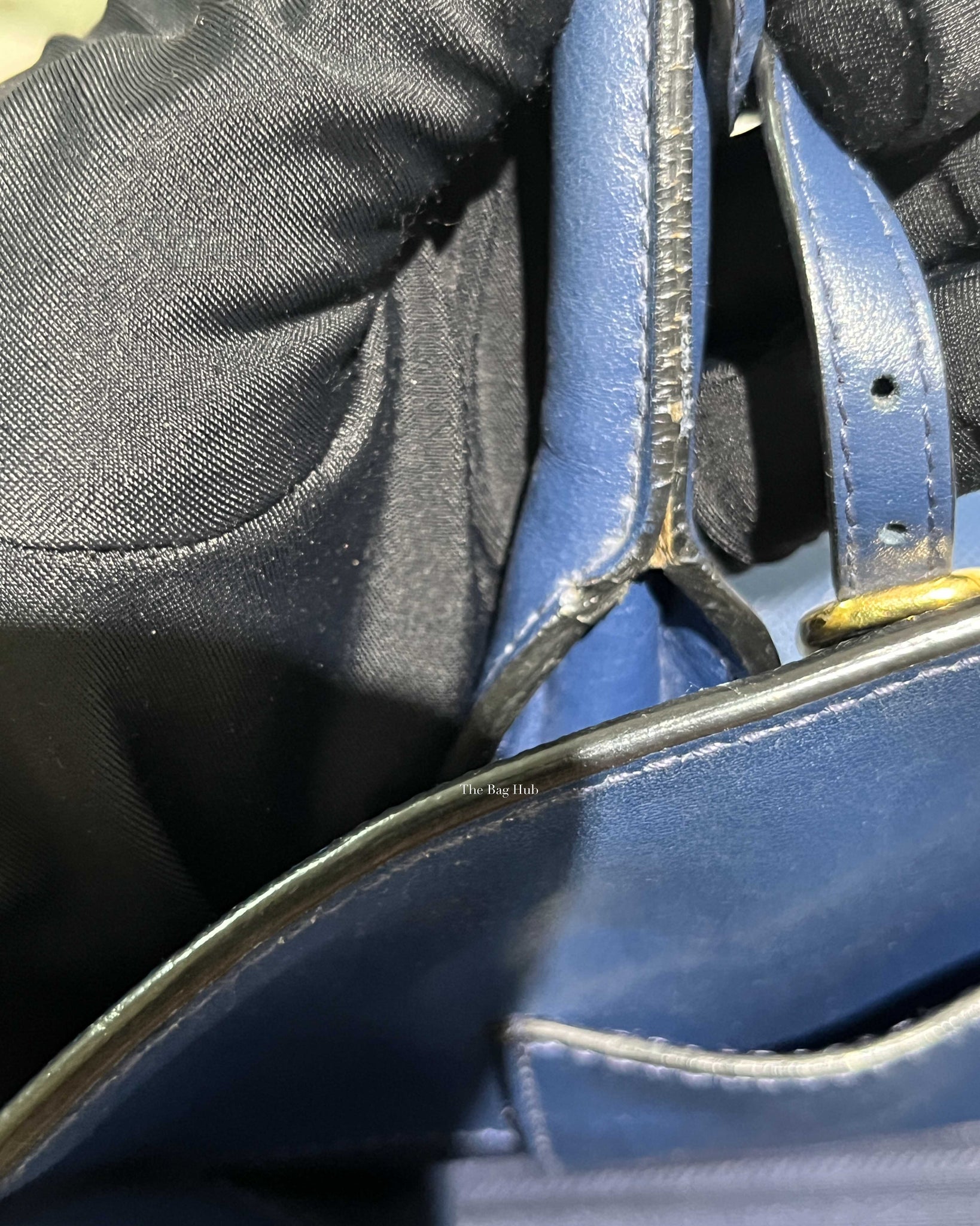 Prada Blue Saffiano Leather Monochrome Bag