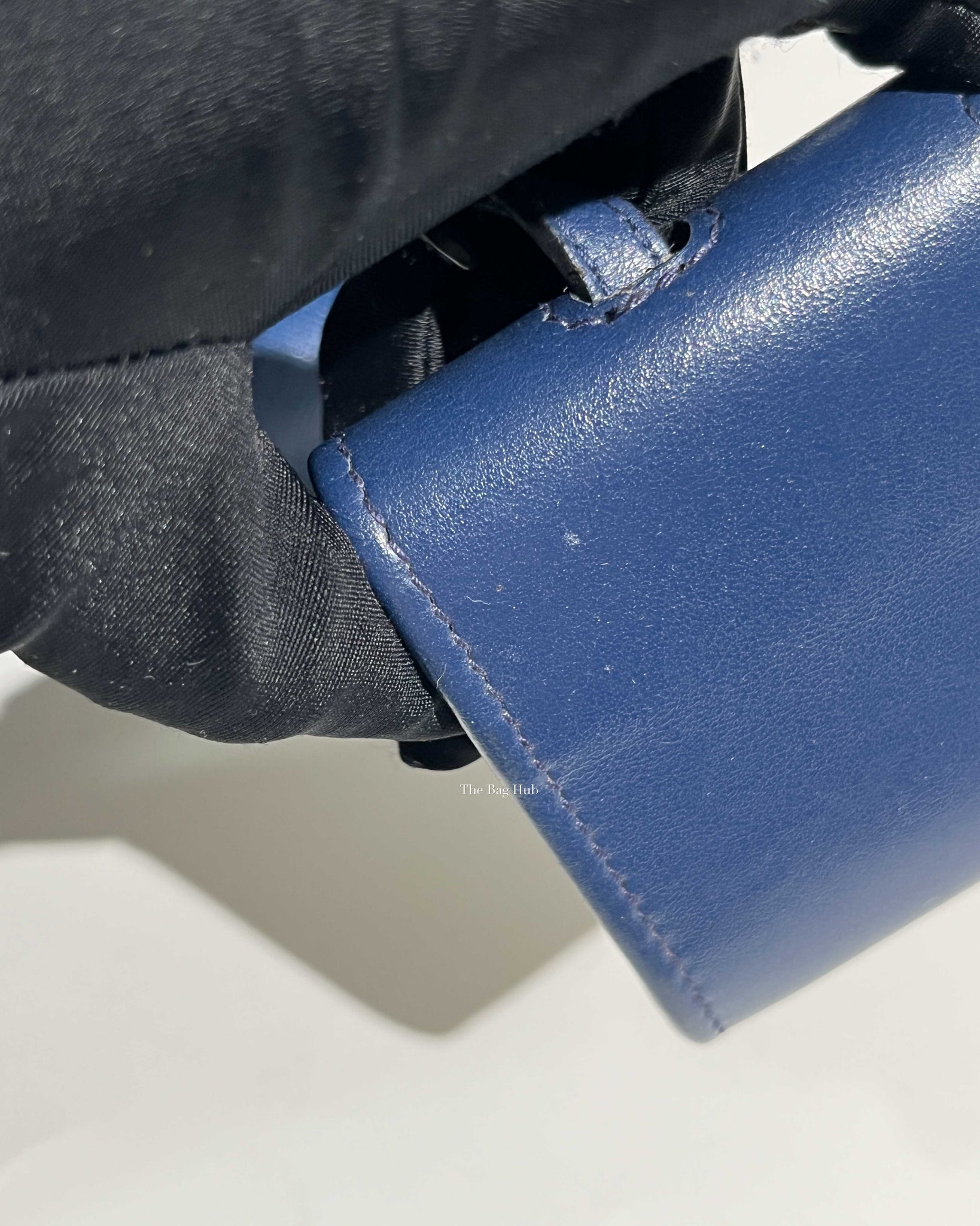 Prada Blue Saffiano Leather Monochrome Bag
