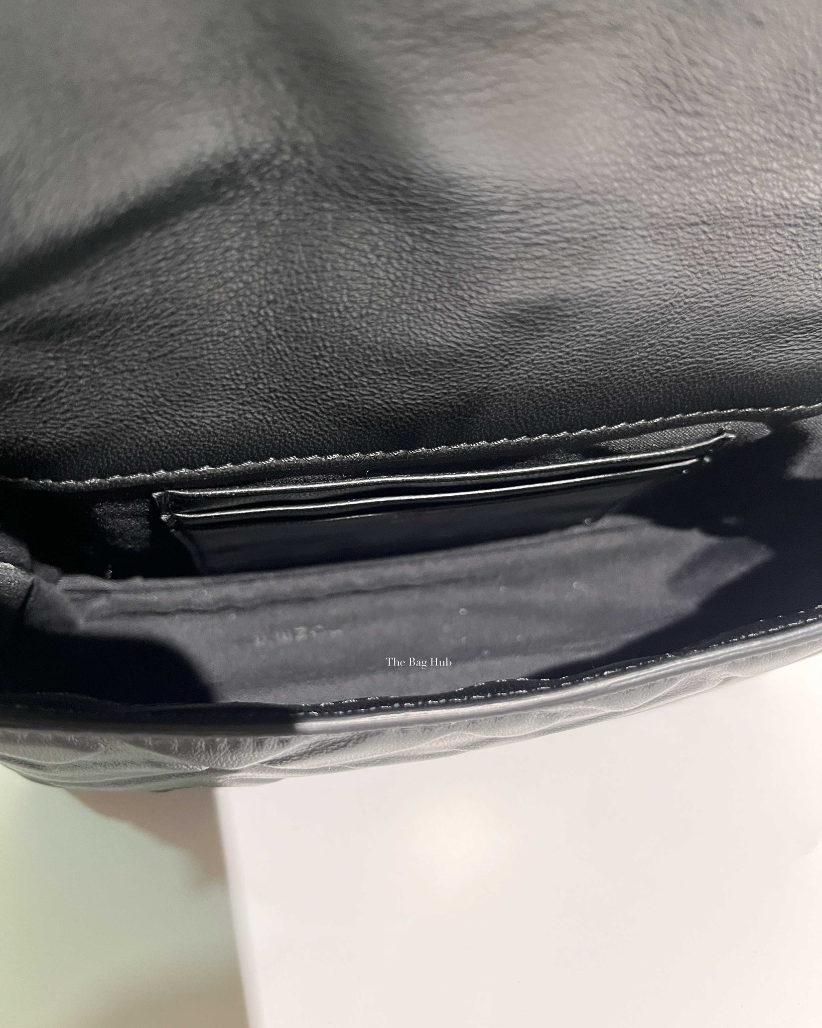 Fendi Black Nappa FF 1974 Embossed Baguette Bag