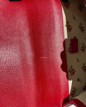 Gucci Red Web Dionysus Shoulder Flap Bag with Two-Toned Hardware-13