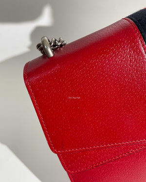 Gucci Red Web Dionysus Shoulder Flap Bag with Two-Toned Hardware-16