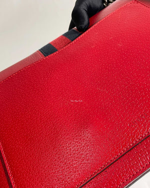 Gucci Red Web Dionysus Shoulder Flap Bag with Two-Toned Hardware-20