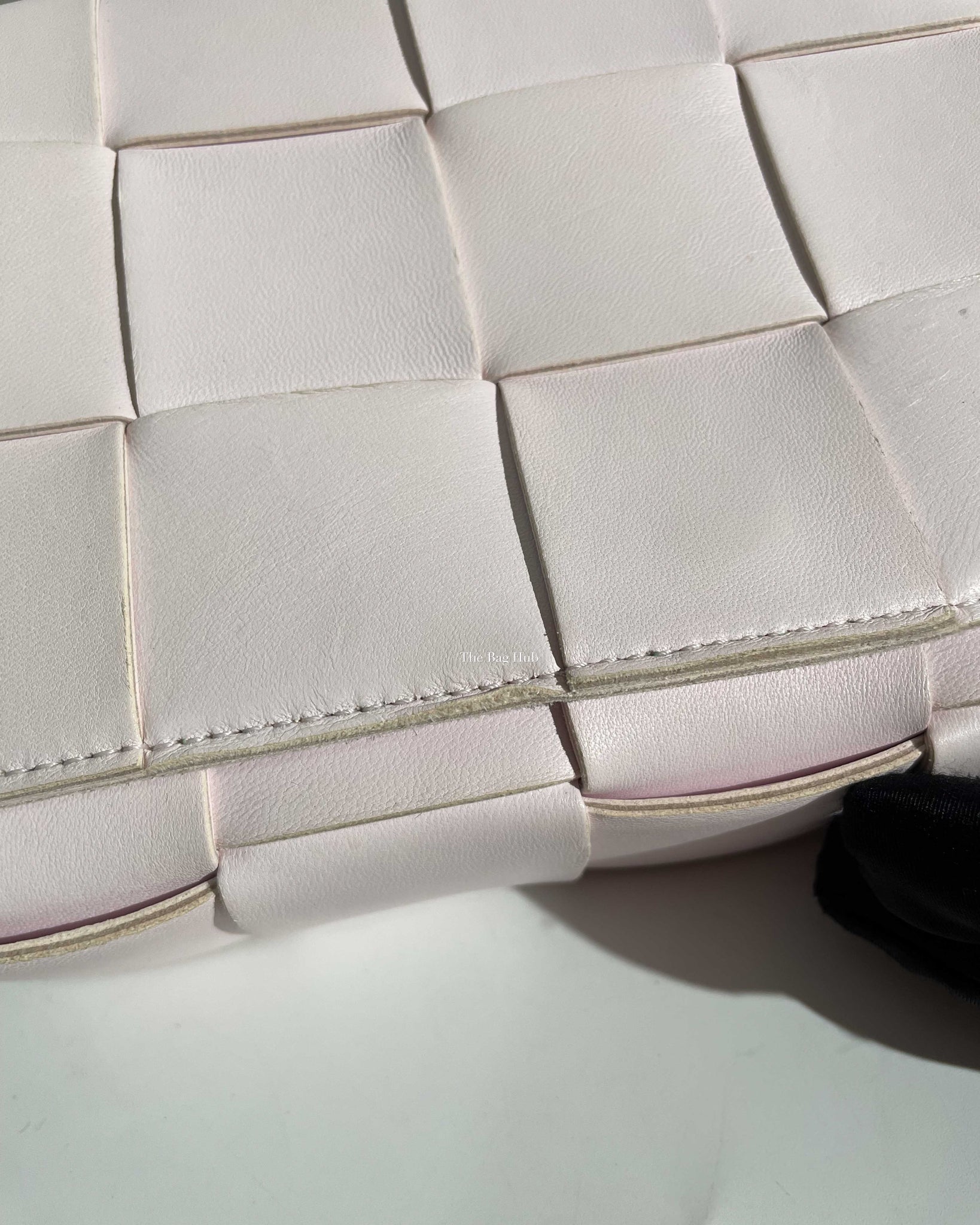 Bottega Veneta Light Pink Intrecciato Leather Medium Cassette Shoulder Bag