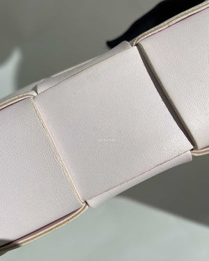 Bottega Veneta Light Pink Intrecciato Leather Medium Cassette Shoulder Bag