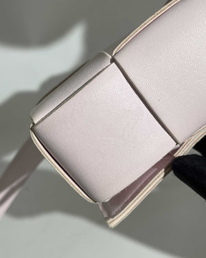 Bottega Veneta Light Pink Intrecciato Leather Medium Cassette Shoulder Bag