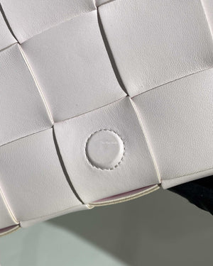 Bottega Veneta Light Pink Intrecciato Leather Medium Cassette Shoulder Bag