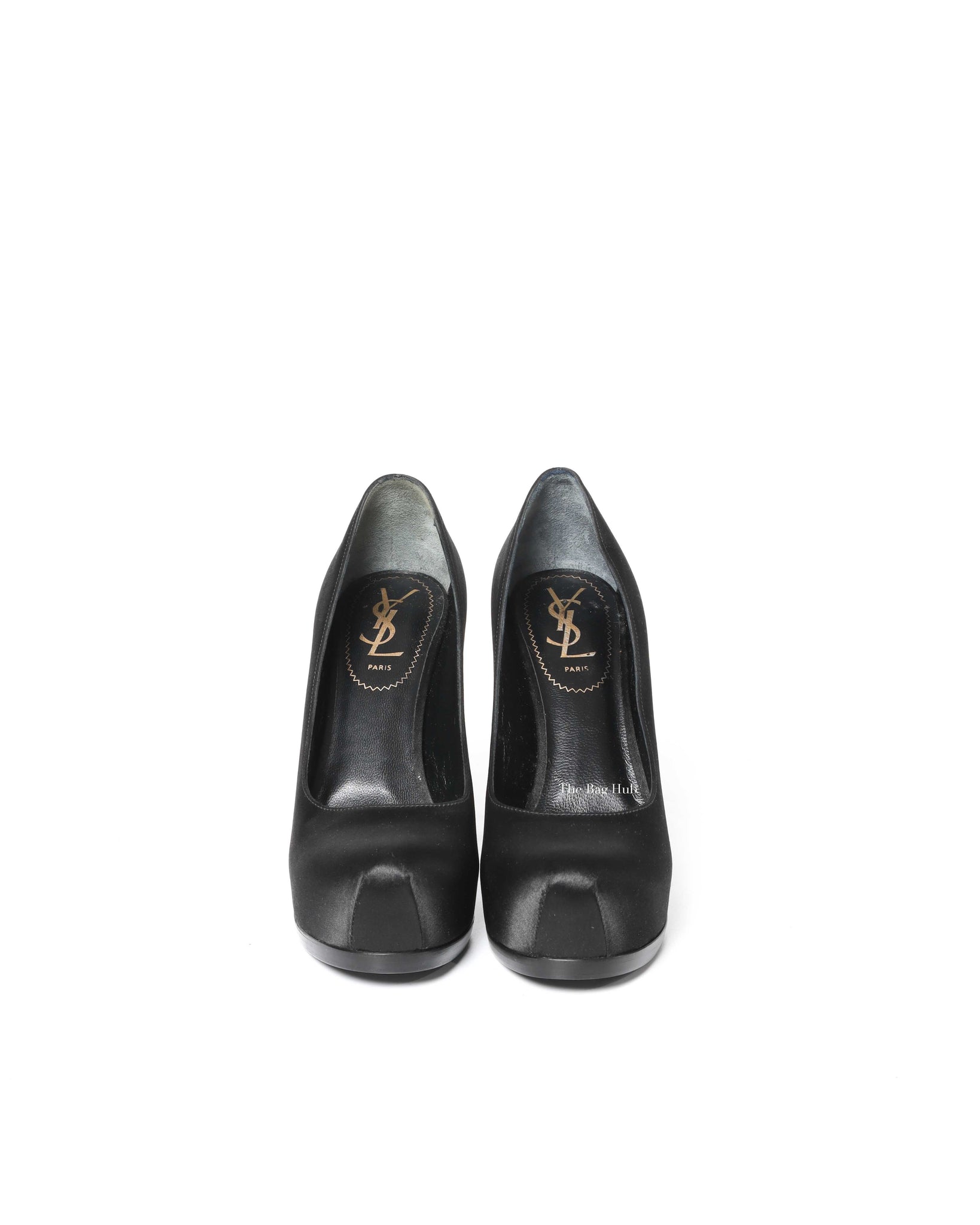 Saint Laurent Black Satin Tribtoo Pumps Size 36
