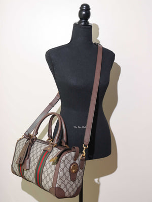 Gucci Brown GG Supreme Medium Duffle Bag