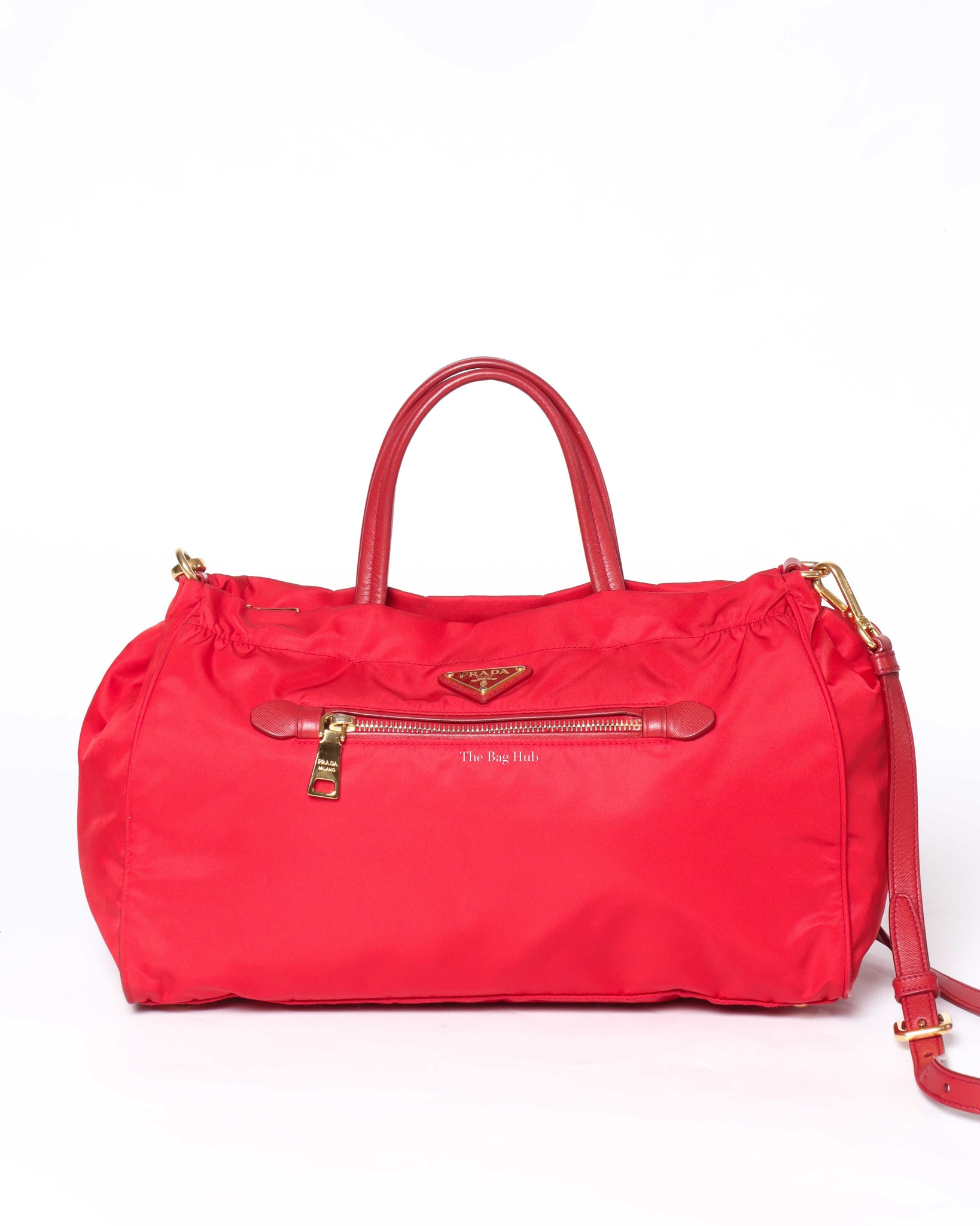 Prada B1801K Tessuto Saffiano Red Rosso Purse Handbag