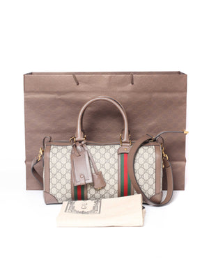 Gucci Brown GG Supreme Medium Duffle Bag