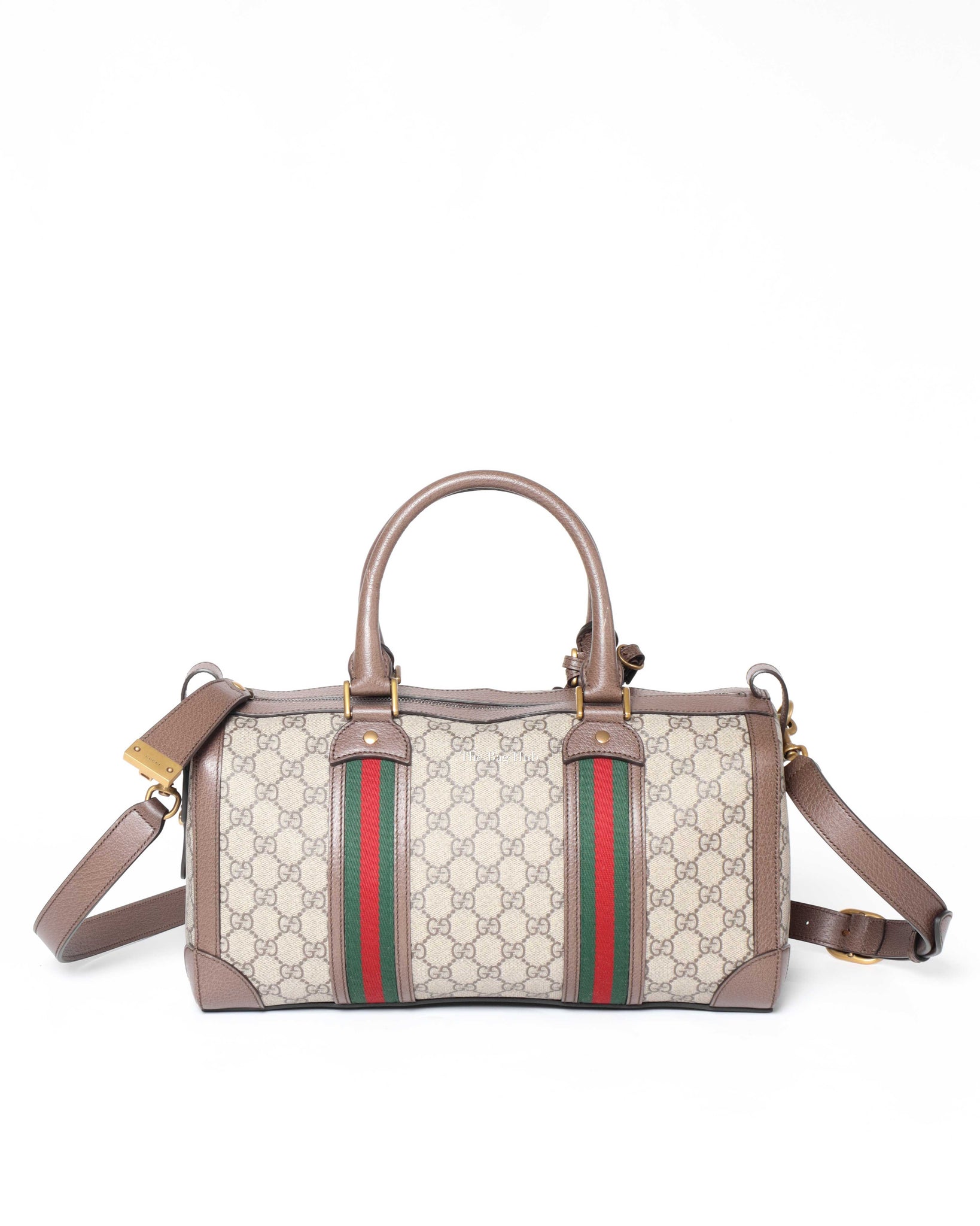 Gucci Brown GG Supreme Medium Duffle Bag