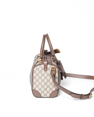 Gucci Brown GG Supreme Medium Duffle Bag