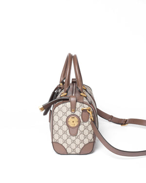 Gucci Brown GG Supreme Medium Duffle Bag