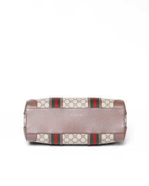Gucci Brown GG Supreme Medium Duffle Bag