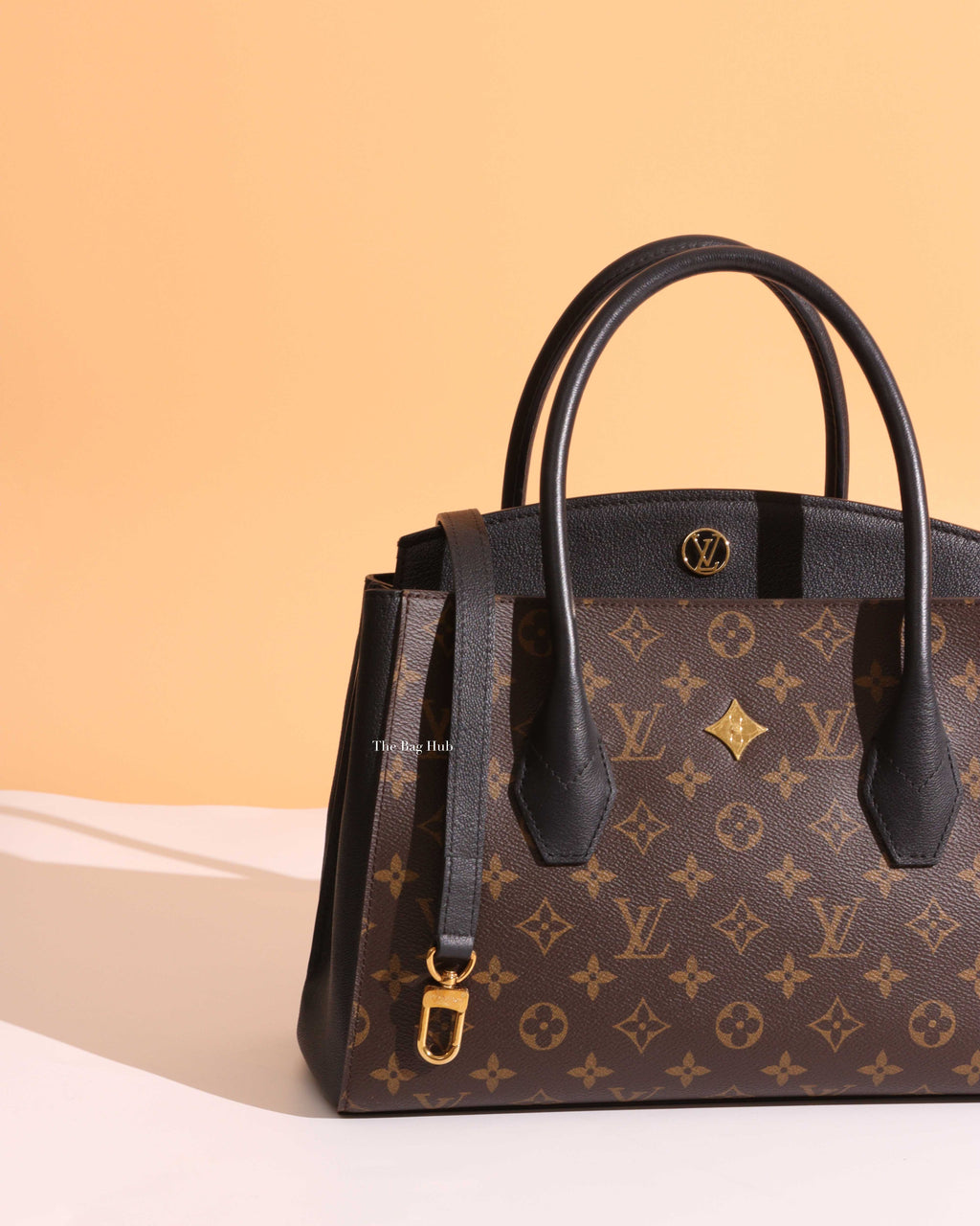 Black Louis-Vuitton Florine Tote Bag Canvas Leather with Strap, Box, and  Dustbag