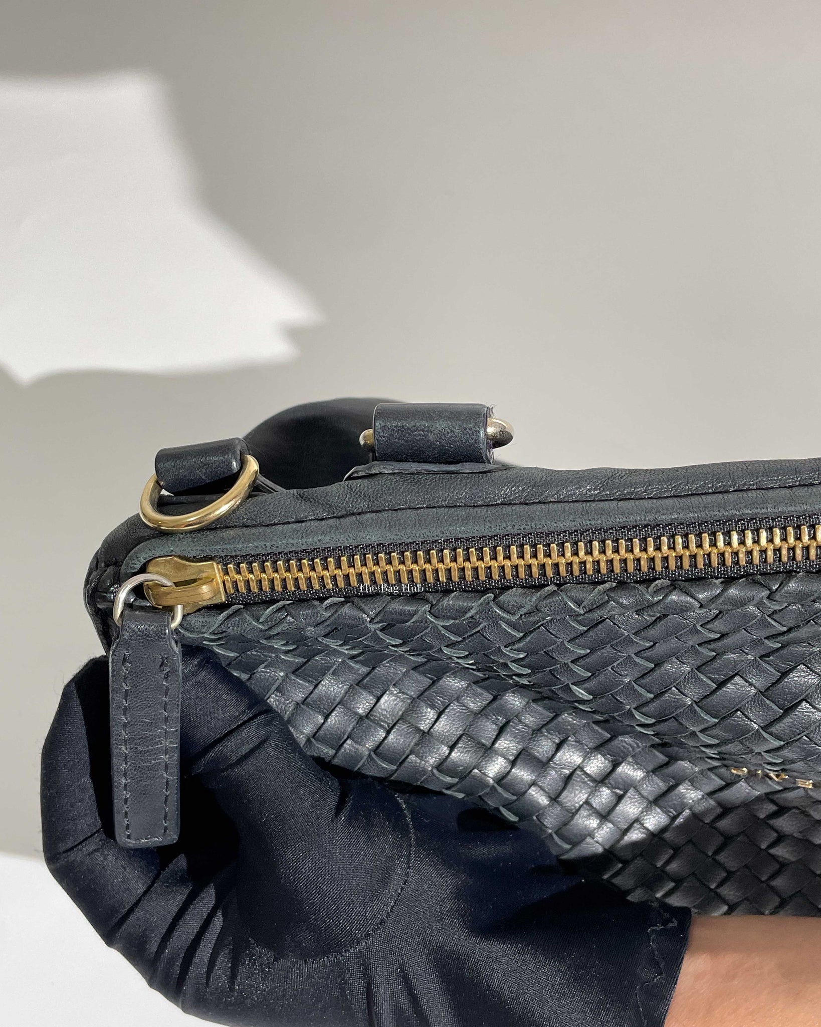 Givenchy Black Woven Medium Pandora GHW-15