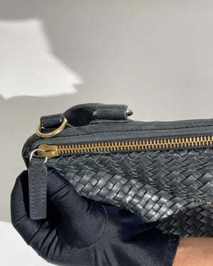 Givenchy Black Woven Medium Pandora GHW-15