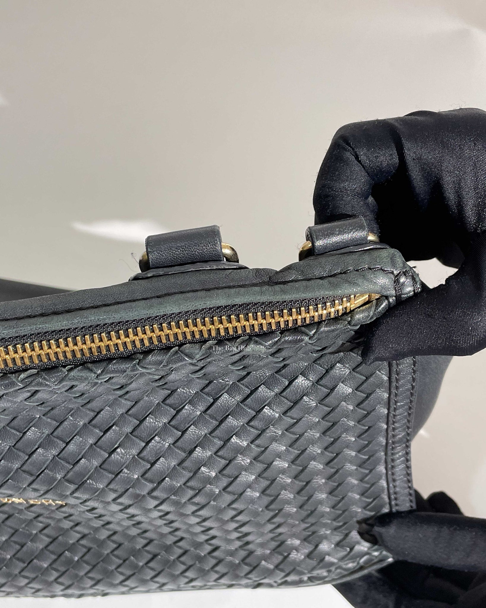 Givenchy Black Woven Medium Pandora GHW-16
