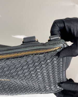Givenchy Black Woven Medium Pandora GHW-16