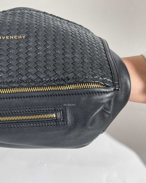 Givenchy Black Woven Medium Pandora GHW-18