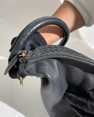 Givenchy Black Woven Medium Pandora GHW-20