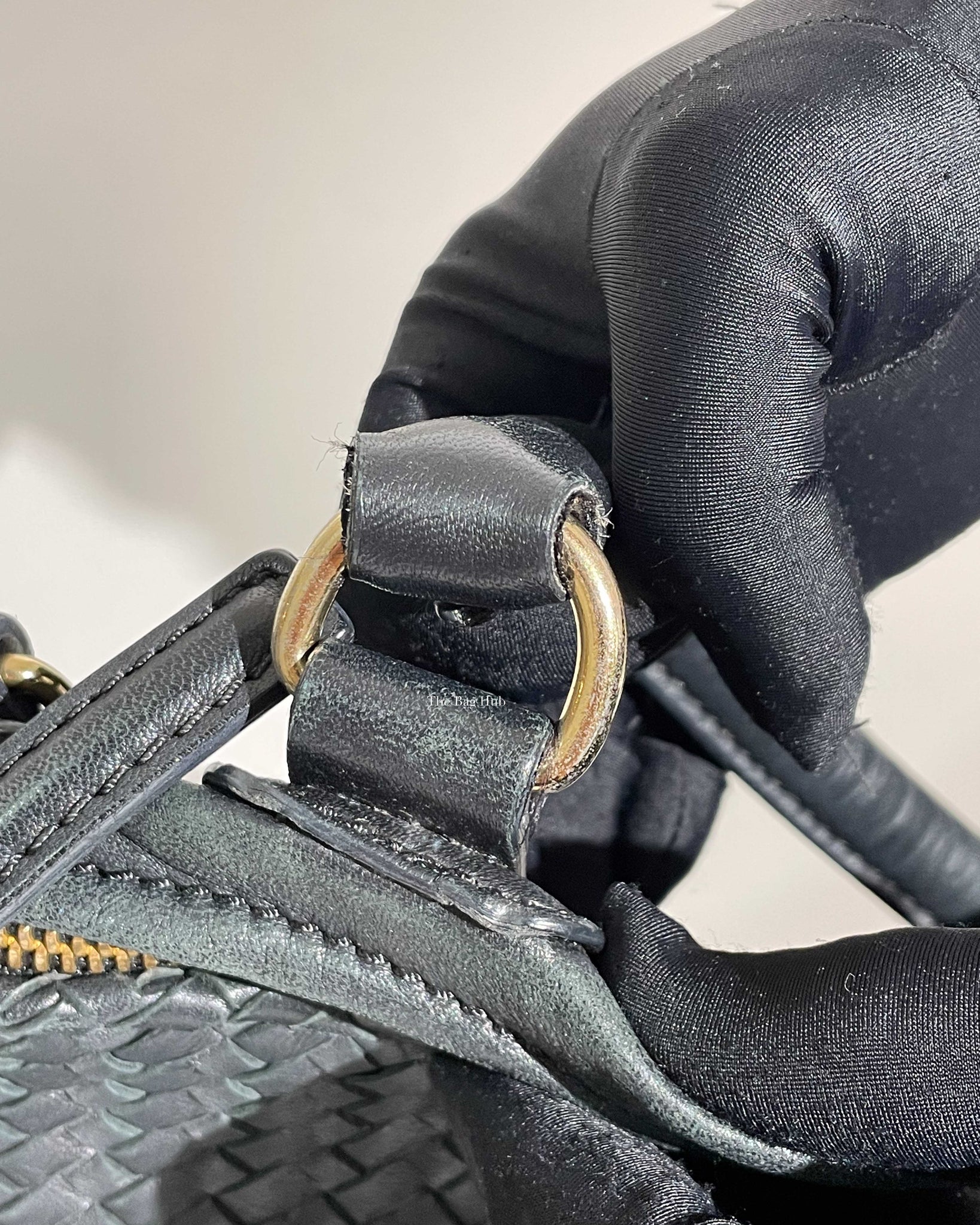 Givenchy Black Woven Medium Pandora GHW-28