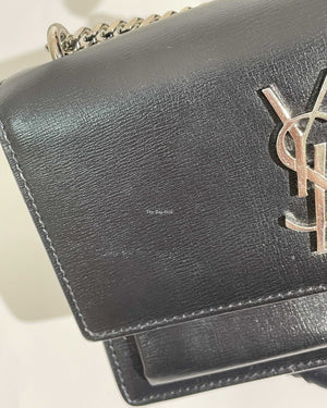 Saint Laurent Black Sunset Mini Crossbody Bag-23