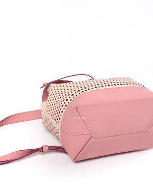 Louis Vuitton Pink/White LockMe Perforated Backpack-7