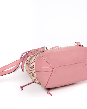 Louis Vuitton Pink/White LockMe Perforated Backpack-9