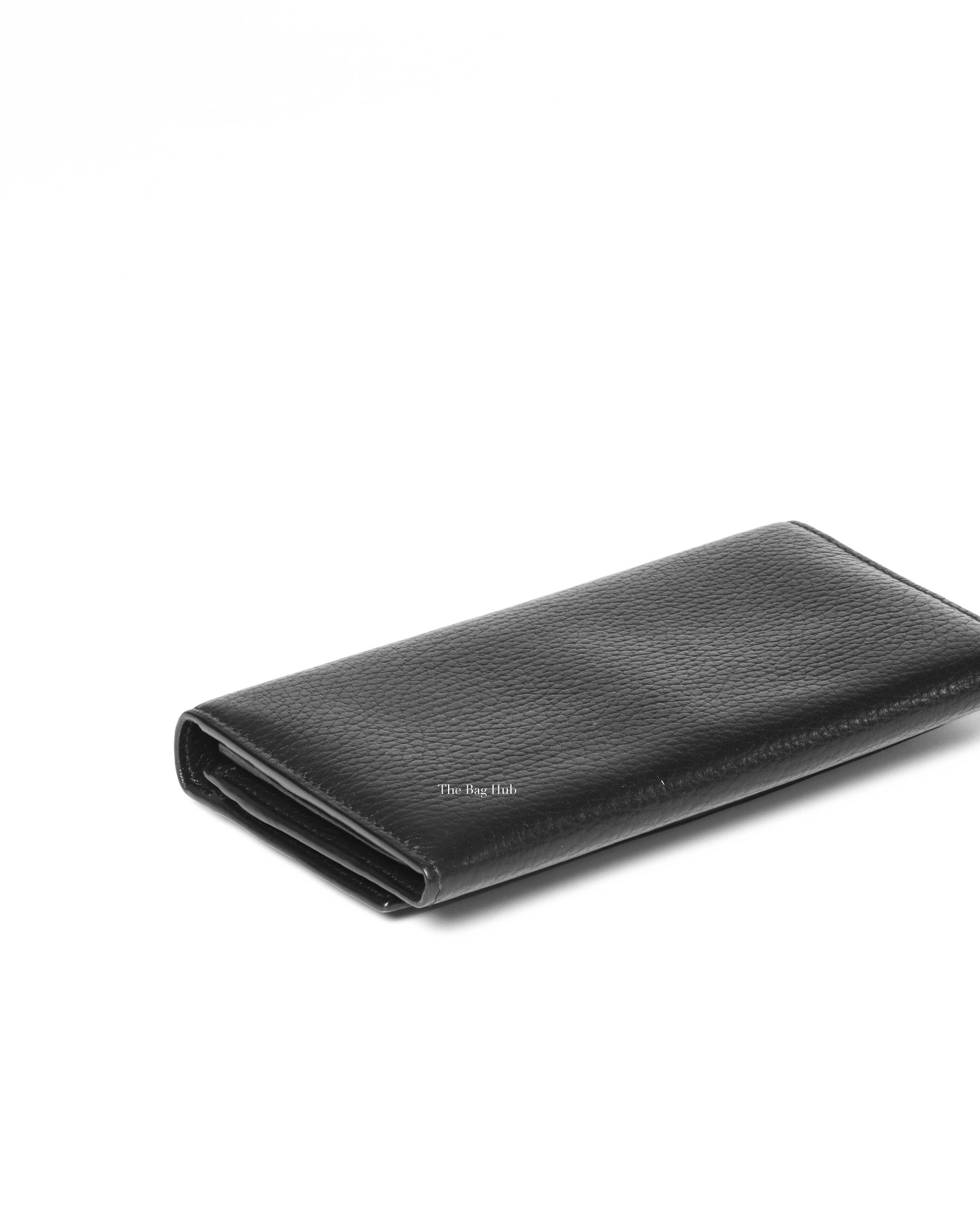 Gucci Black Leather Interlocking G Long Wallet
