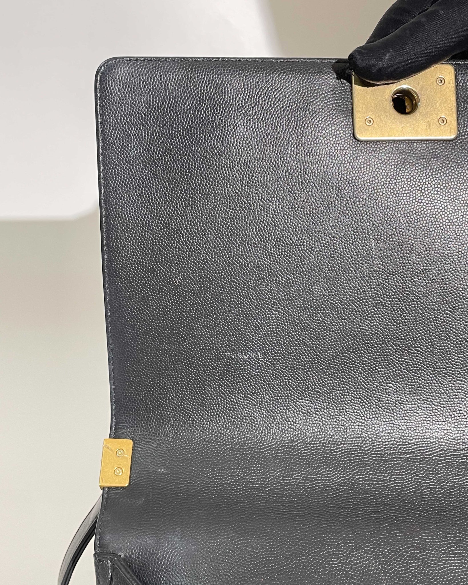 Chanel Black Caviar Quilted Large Le Boy Bag GHW
