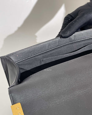 Chanel Black Caviar Quilted Large Le Boy Bag GHW