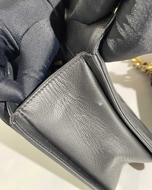 Chanel Black Caviar Quilted Large Le Boy Bag GHW