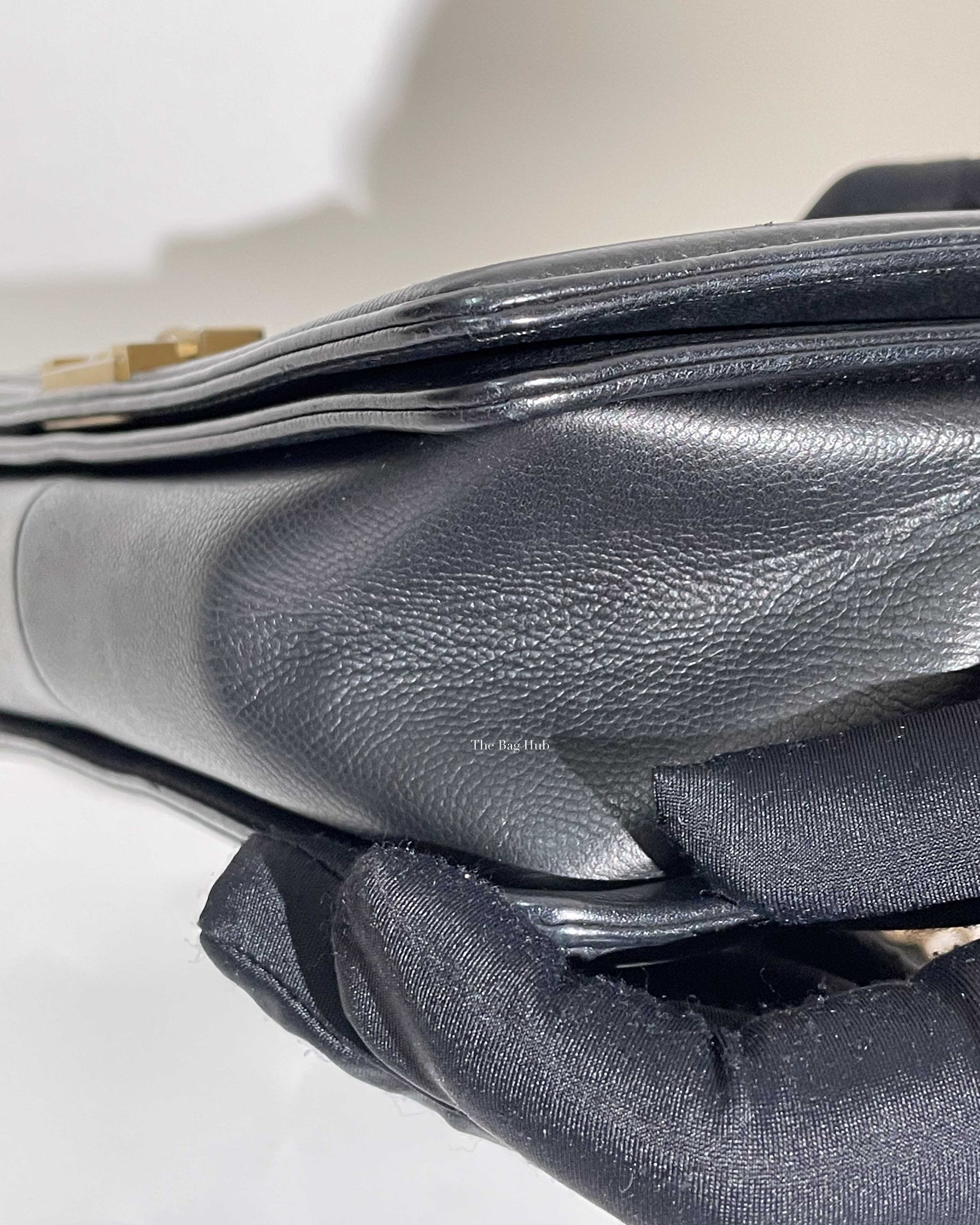 Chanel Black Caviar Quilted Large Le Boy Bag GHW