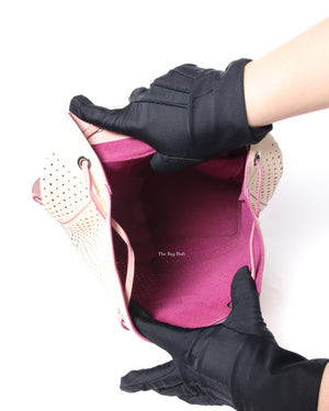 Louis Vuitton Pink/White LockMe Perforated Backpack-11