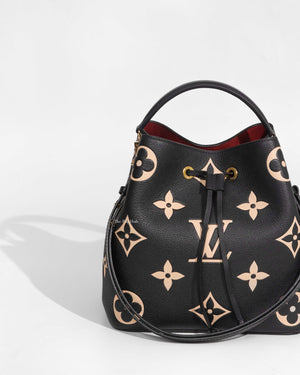 LOUIS VUITTON Monogram Neonoe MM Black 1242686  FASHIONPHILE