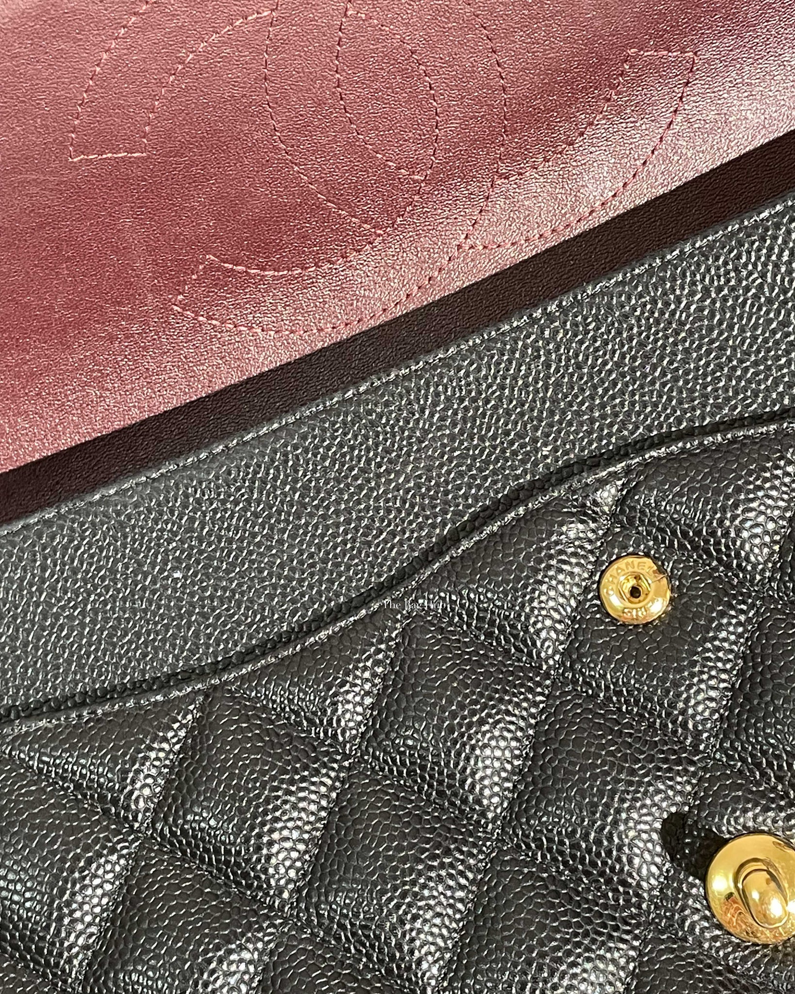 Chanel Black Quilted Caviar Leather Jumbo Classic Double Flap Bag