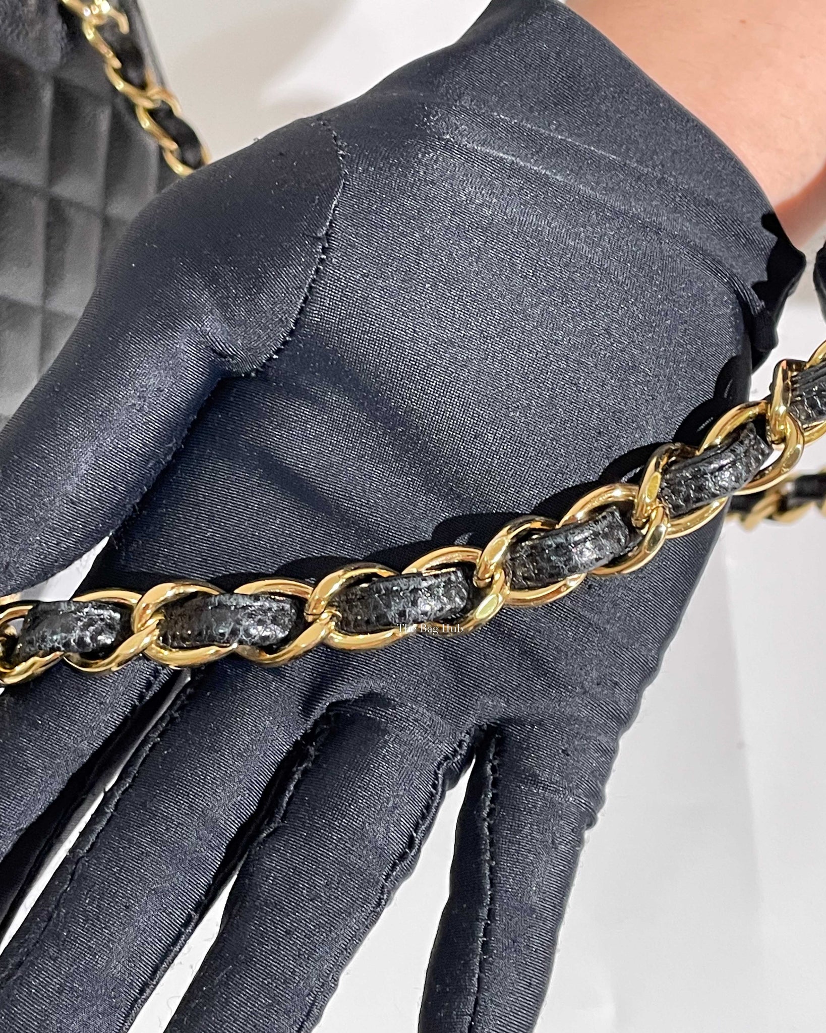 Chanel Black Quilted Caviar Leather Jumbo Classic Double Flap Bag