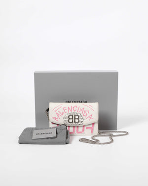 Balenciaga White Graffiti BB WOC