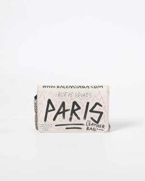 Balenciaga White Graffiti BB WOC