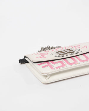 Balenciaga White Graffiti BB WOC