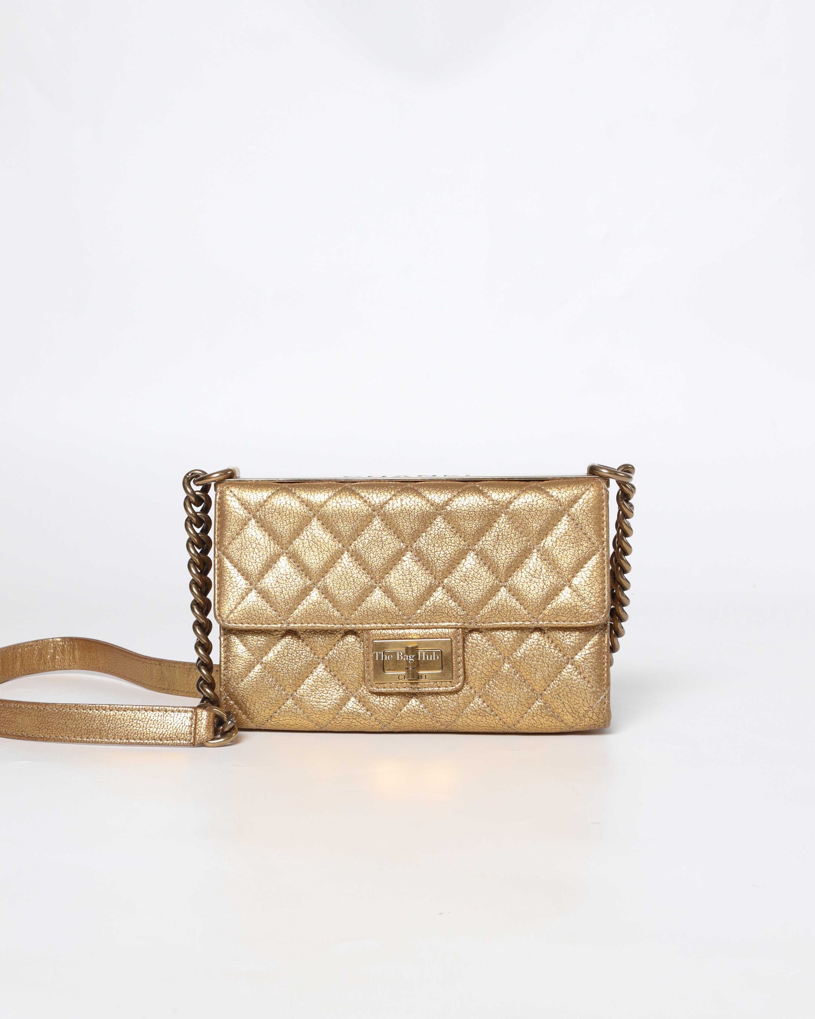 Chanel Gold Metallic Leather Rita Small Flap Bag