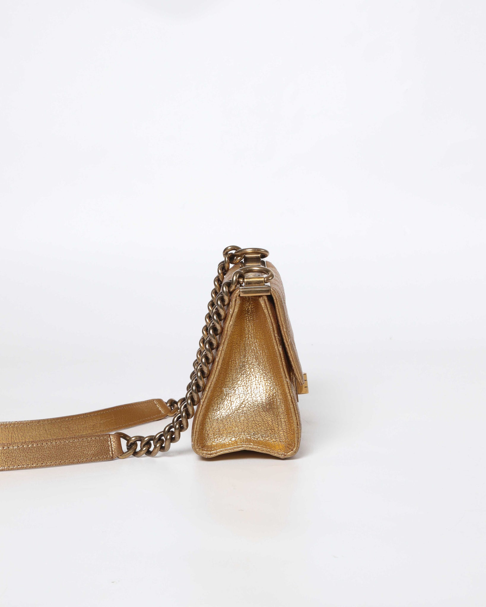 Chanel Gold Metallic Leather Rita Small Flap Bag