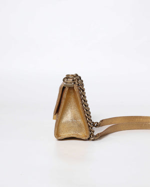 Chanel Gold Metallic Leather Rita Small Flap Bag