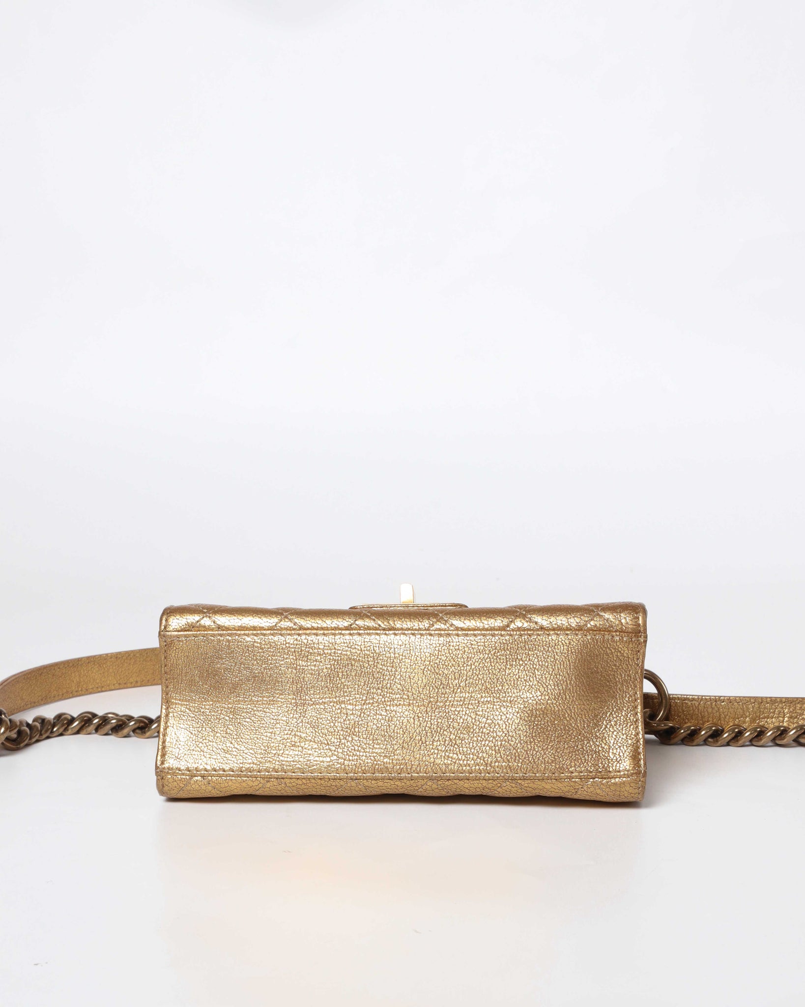 Chanel Gold Metallic Leather Rita Small Flap Bag
