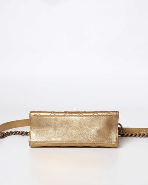 Chanel Gold Metallic Leather Rita Small Flap Bag