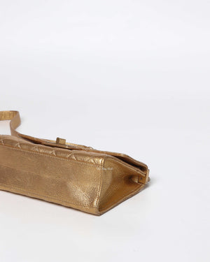 Chanel Gold Metallic Leather Rita Small Flap Bag